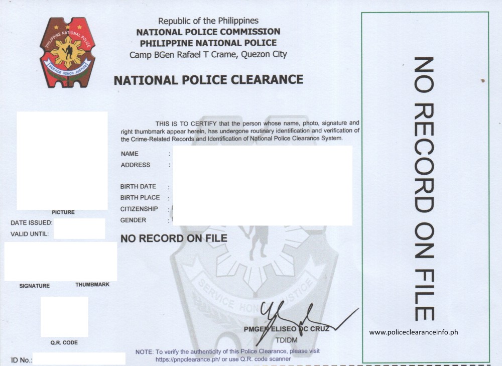 Police Clearance Certificate Sample 3